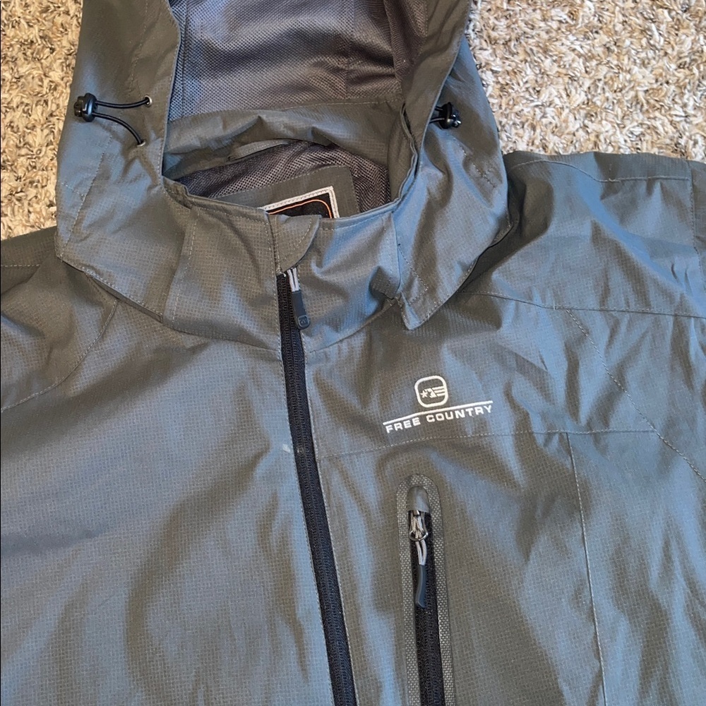 Free Country Men's Dark Gray Raincoat - Picture 5 of 5